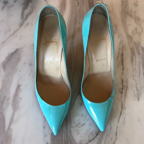teal louboutins